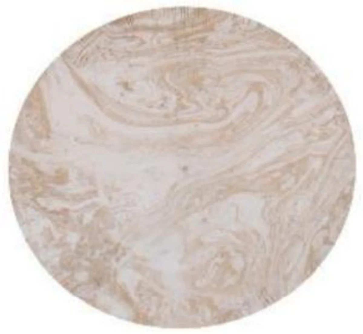 Casa Padrino mesa auxiliar de lujo blanco / oro ? 42 x A. 46 cm - Mesa redonda de aluminio con tr¨ªpode en aspecto de m¨¢rmol - Muebles de Sala