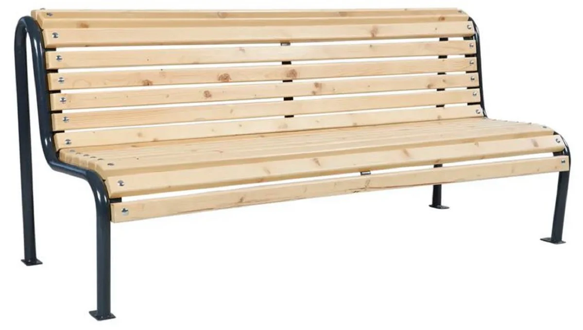 Casa Padrino banco de jard¨ªn natural / negro 188 cm