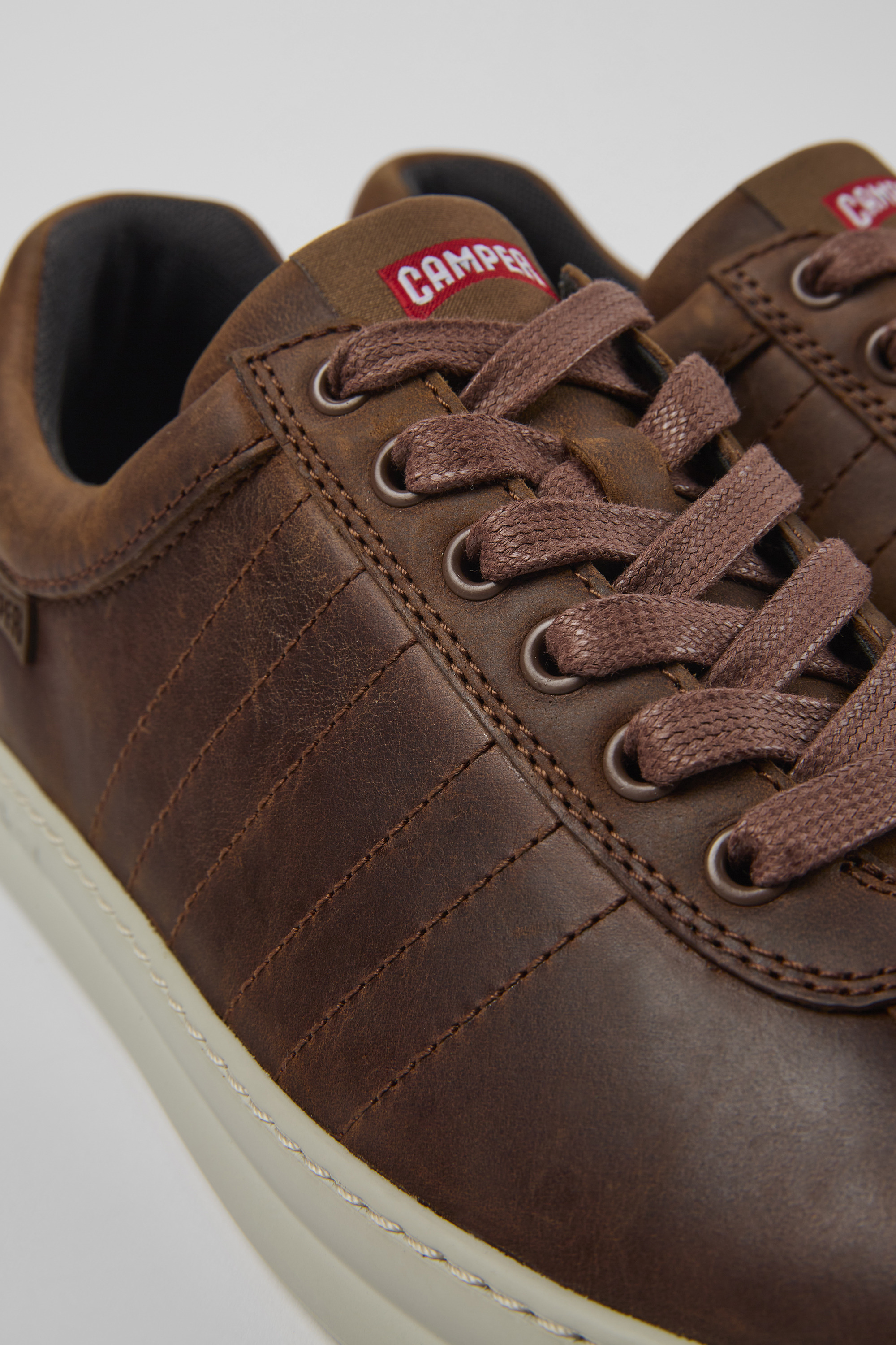 Runner - Brown leather sneakers for men
