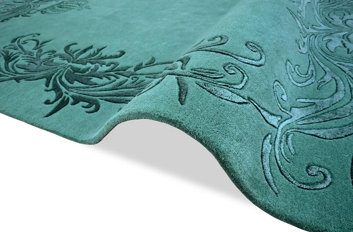 Pomp??s de Casa Padrino alfombra barroco de lujo corona de Harald Gl??ckler verde - Varios Tama?os