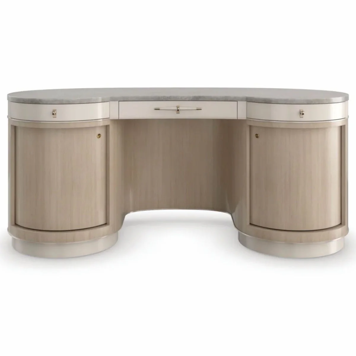 Casa Padrino Tocador de Lujo Gris / Marr¨®n / Oro 171 cm - Muebles para Hotel y Dormitorio