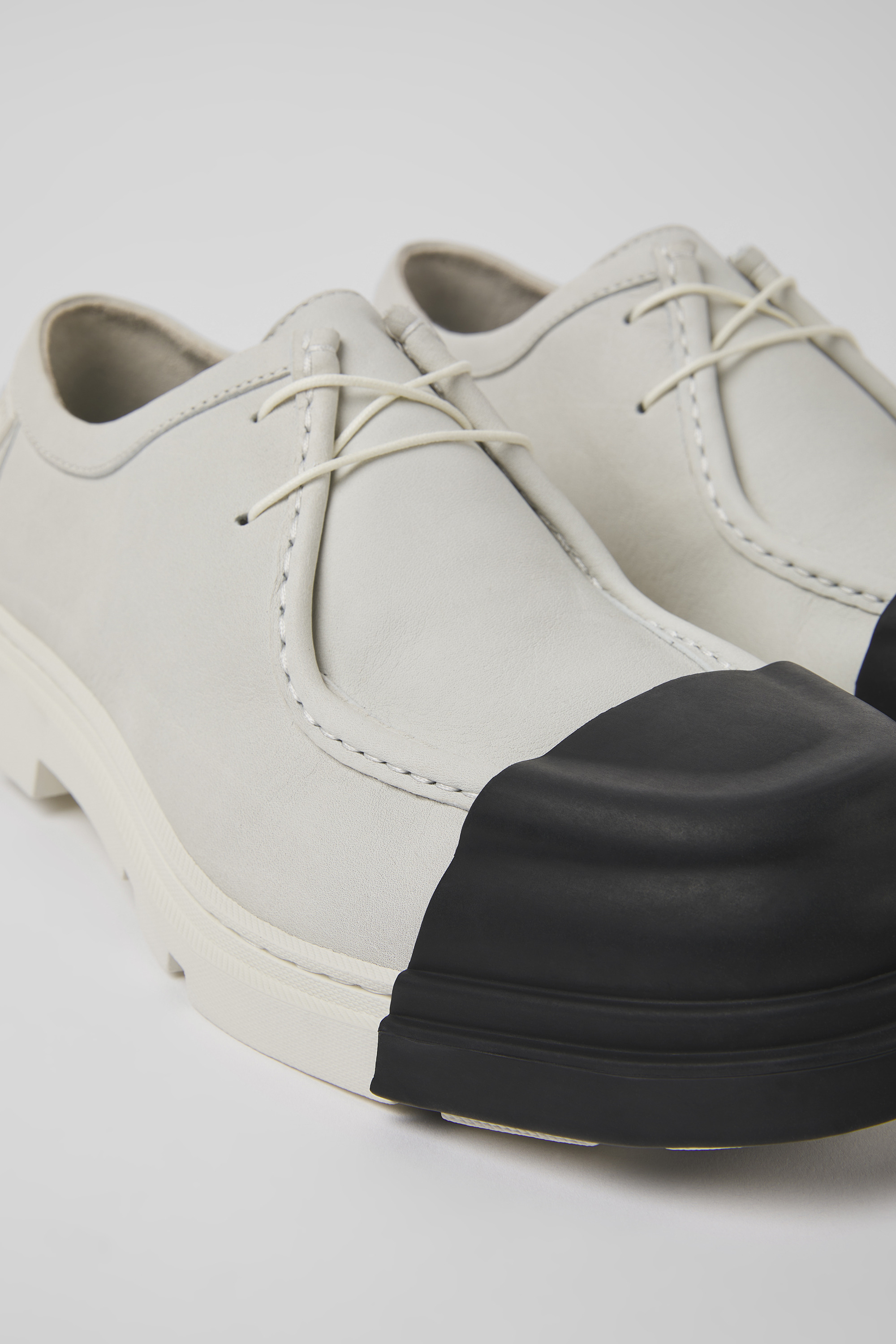 Junction - White non-dyed leather shoes for men