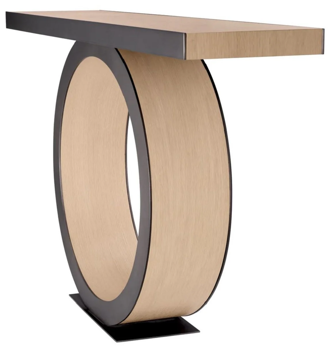 Casa Padrino consola de lujo natural / bronce 130 x 30 x A. 76,5 cm - Consola rectangular de madera maciza - Muebles de lujo - Muebles de sal¨®n - Interiores de lujo