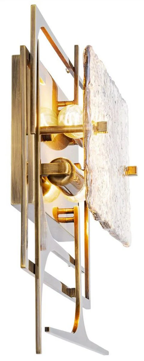 Casa Padrino lámpara de pared de diseño latón antiguo 39 x 9 x A. 35 cm - Lámpara de pared de salón - Lámpara de pared de hotel - Colección de Lujo