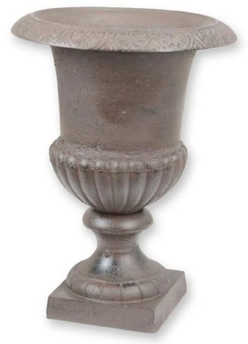 Casa Padrino maceta decorativo de jardín barroco marrón A. 43 cm - Magnífico maceta de estilo barroco - Accesorios de decoración de terrazas y jardines barrocos