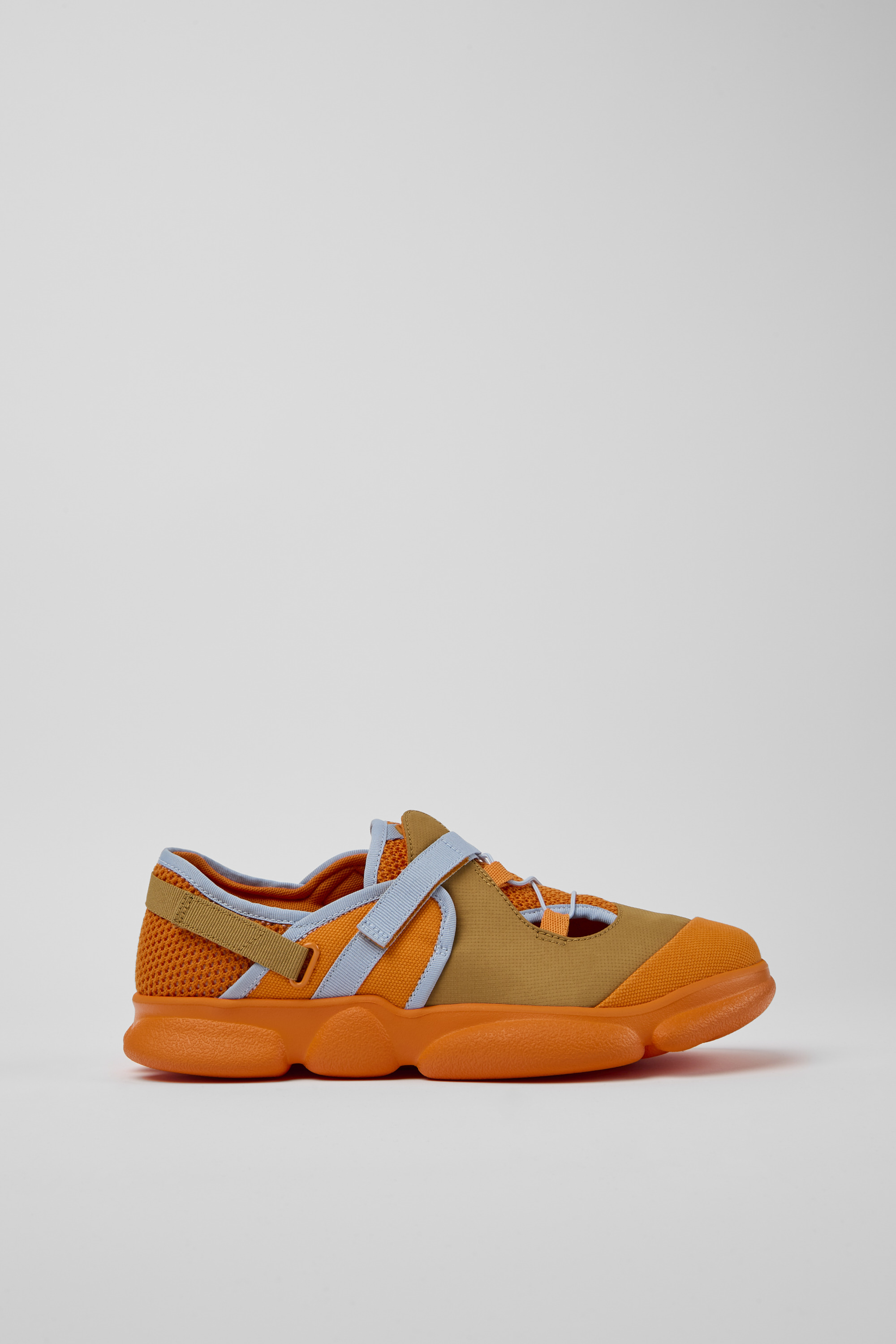 Karst - Orange and brown textile shoes for men