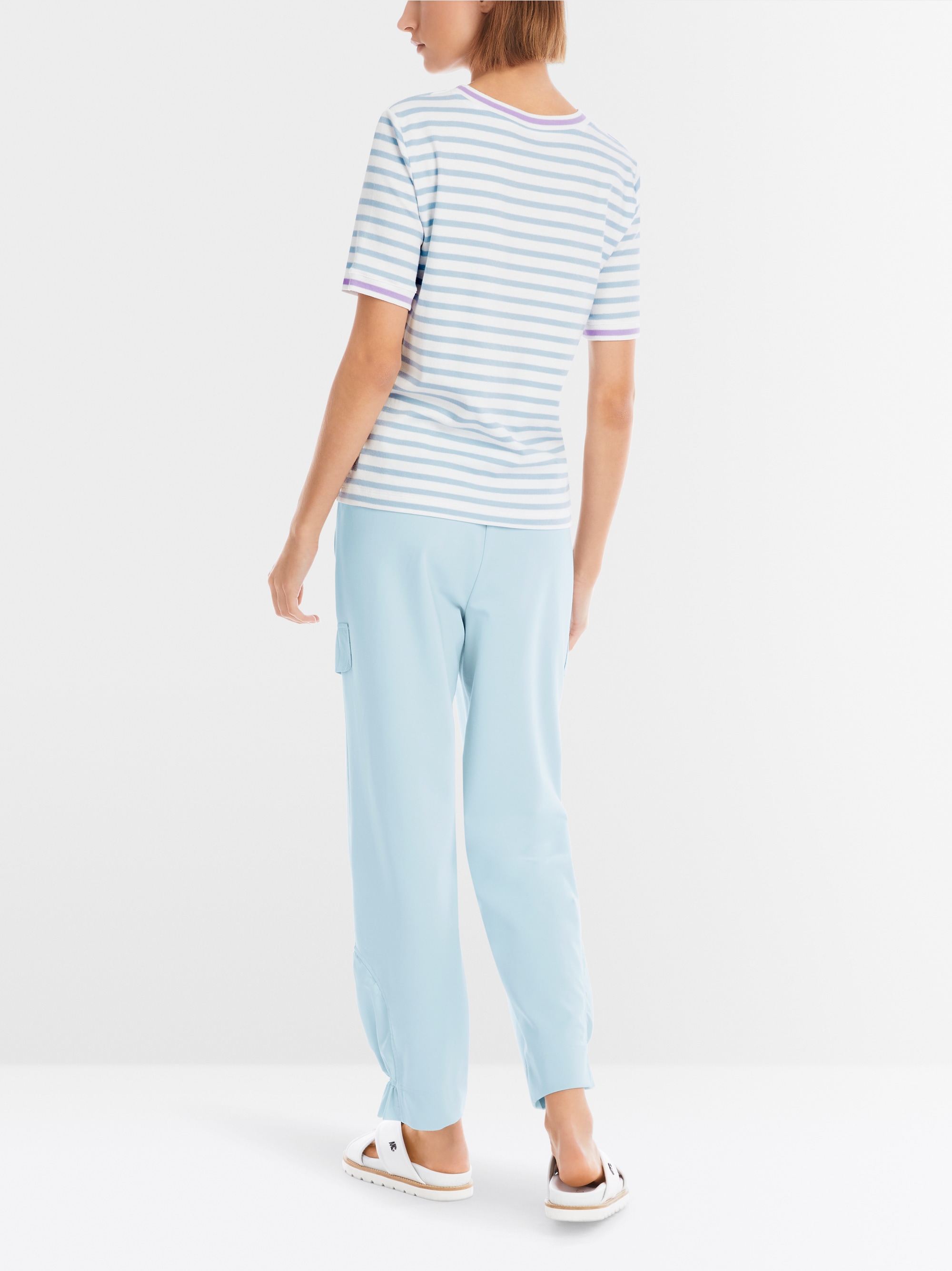 Marc-Cain Striped ribbed T-shirt