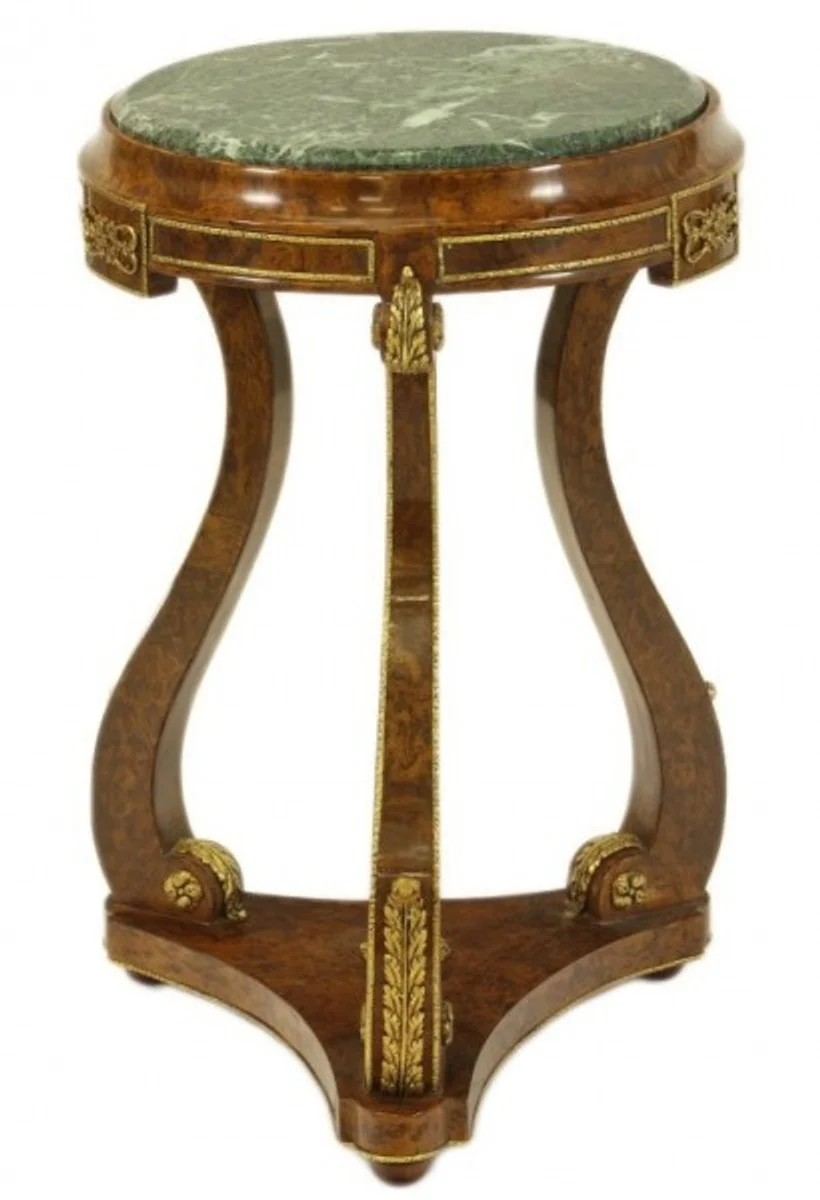 Casa Padrino Baroque Side Table Mahogany / Bronze H 70 x 45cm - Louis XVI antique style table - furniture