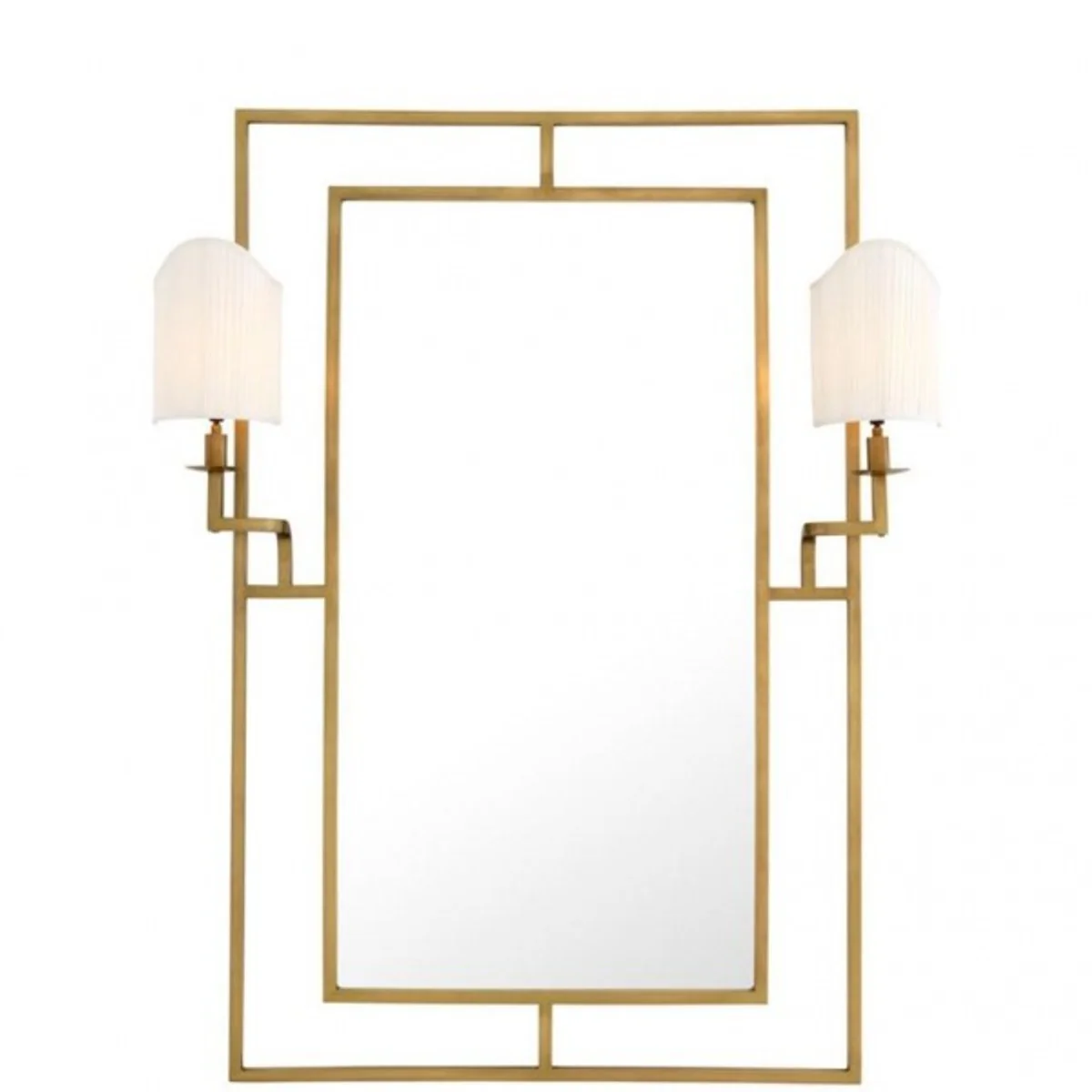 Casa Padrino Luxury Designer Wall Mirror Brass 113 x H 140 cm - Luxury Hotel Mirror