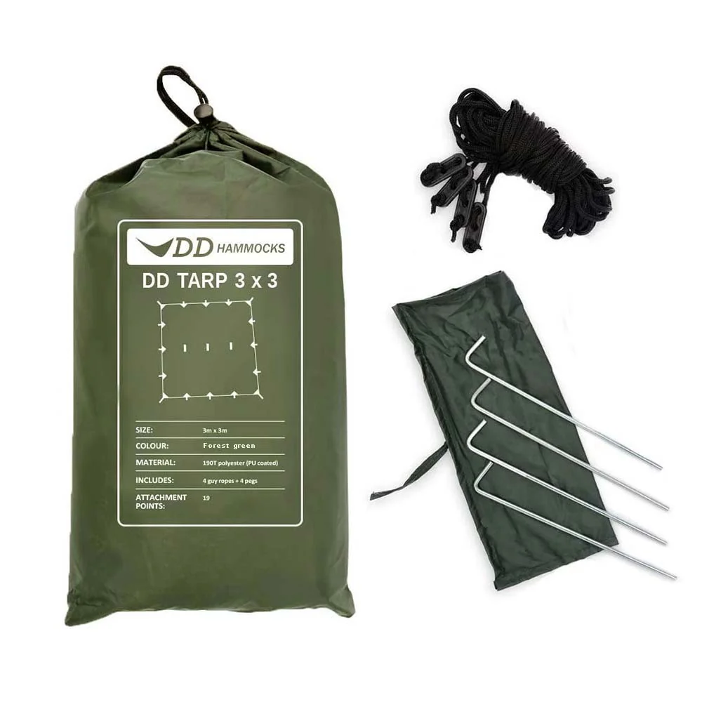 DD Hammocks Tarp 3x3 verde bosque - Toldo Bushcraft