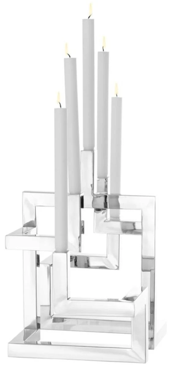 Casa Padrino de lujo de acero inoxidable titular de la vela / candelabros de 5 brazos - instalaciones del hotel de lujo