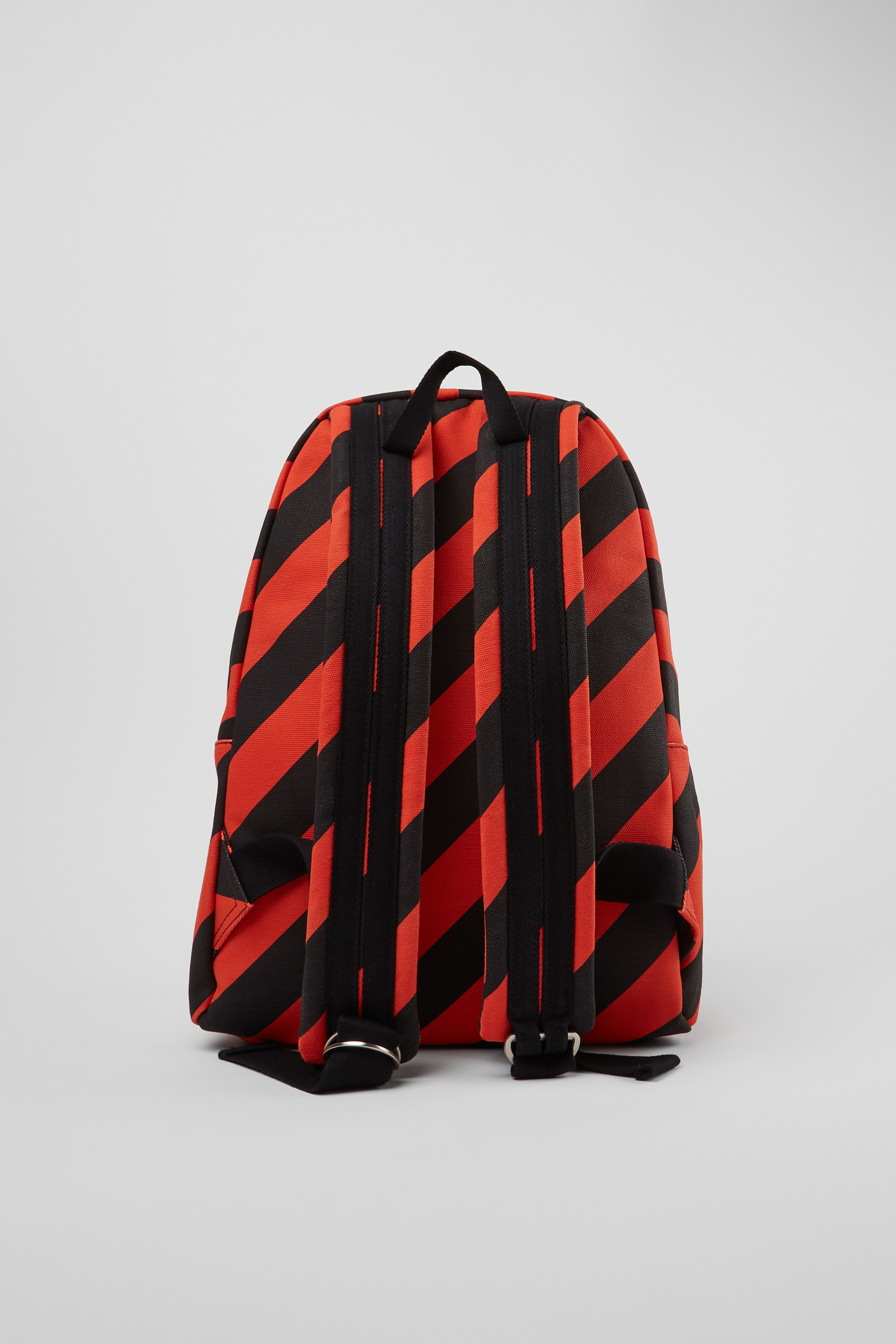 Ado - Large black and red recycled cotton backpack