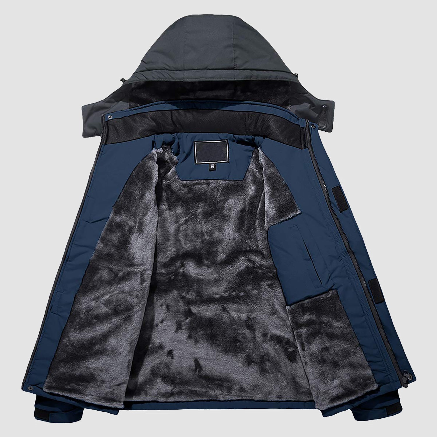 Men's Winter Jacket Water Repellent Ski Snow Jacket Warm Fleece Coat Parka Raincoats With Multi-Pockets