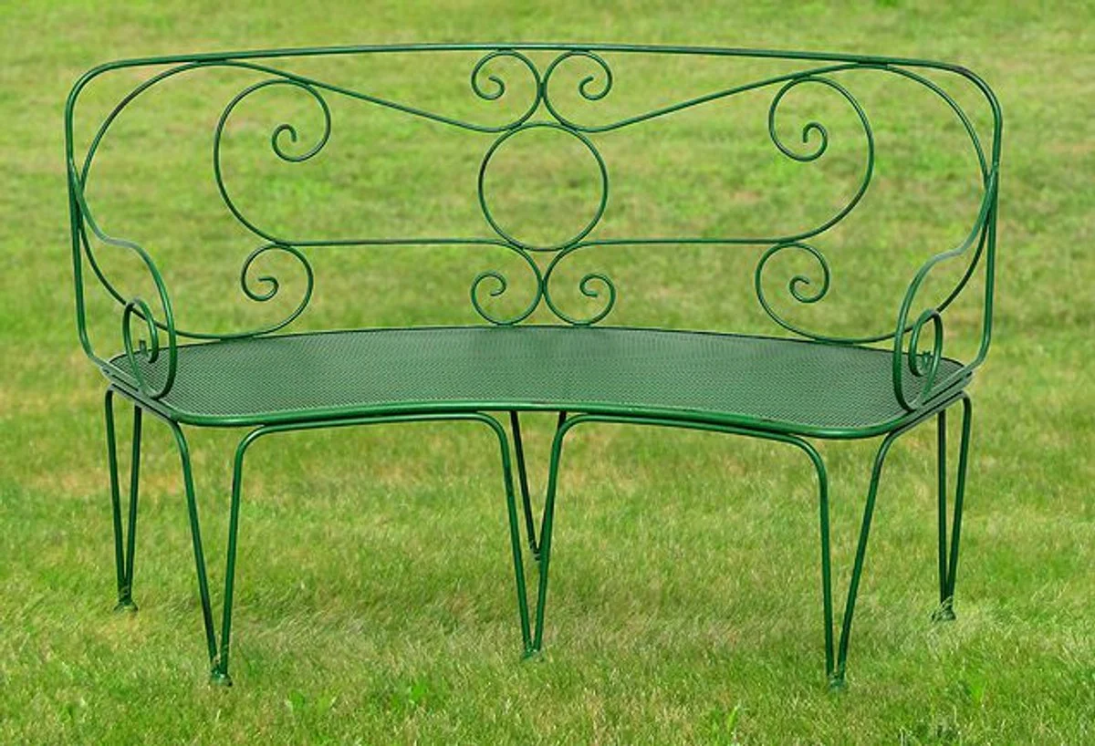 Casa Padrino de hierro forjado banco del jardín 1,4 x 0,48 x 0,9 m H. - Nostalgia de la vendimia