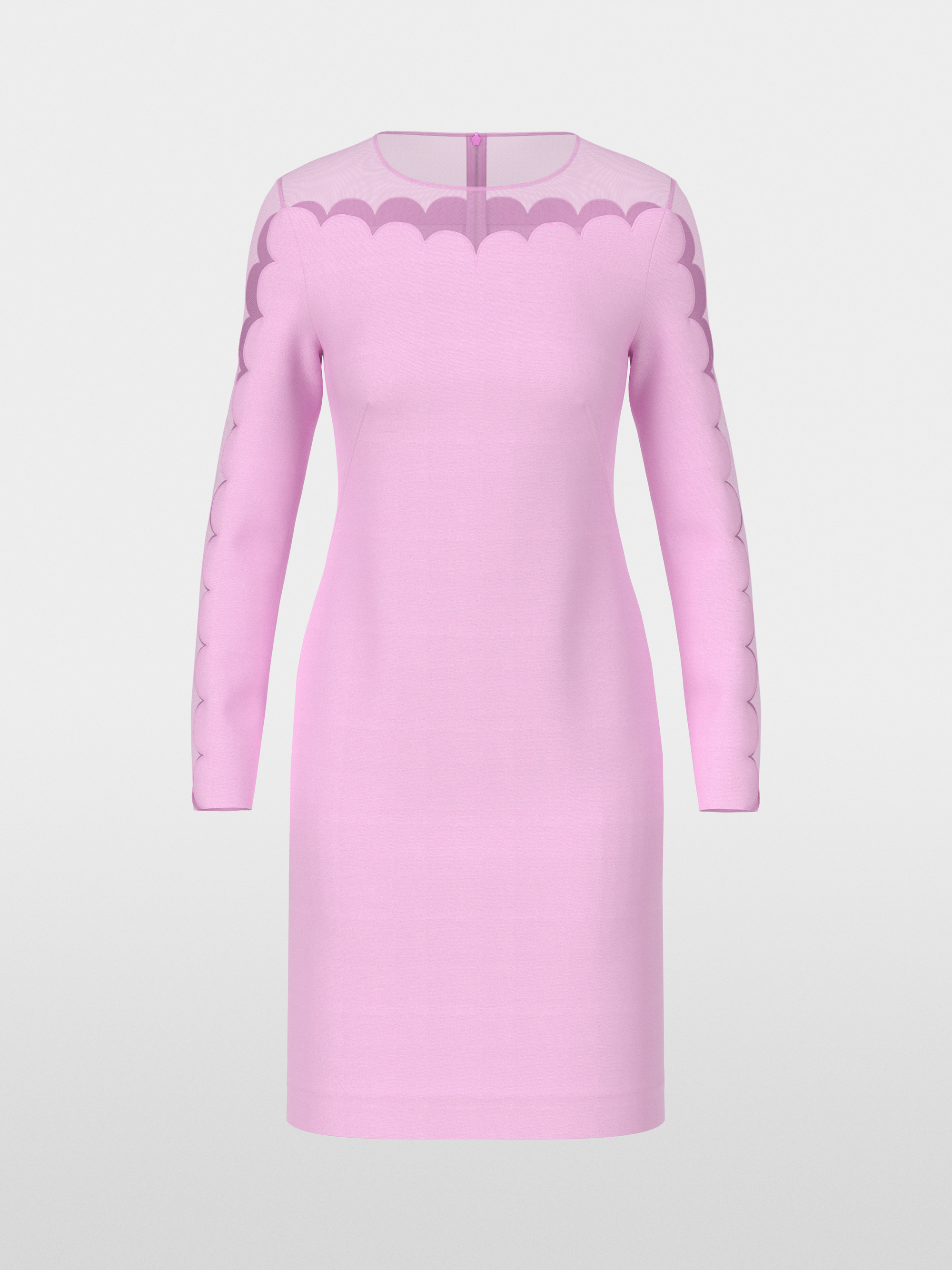 Marc-Cain Transparent/opaque short sheath dress