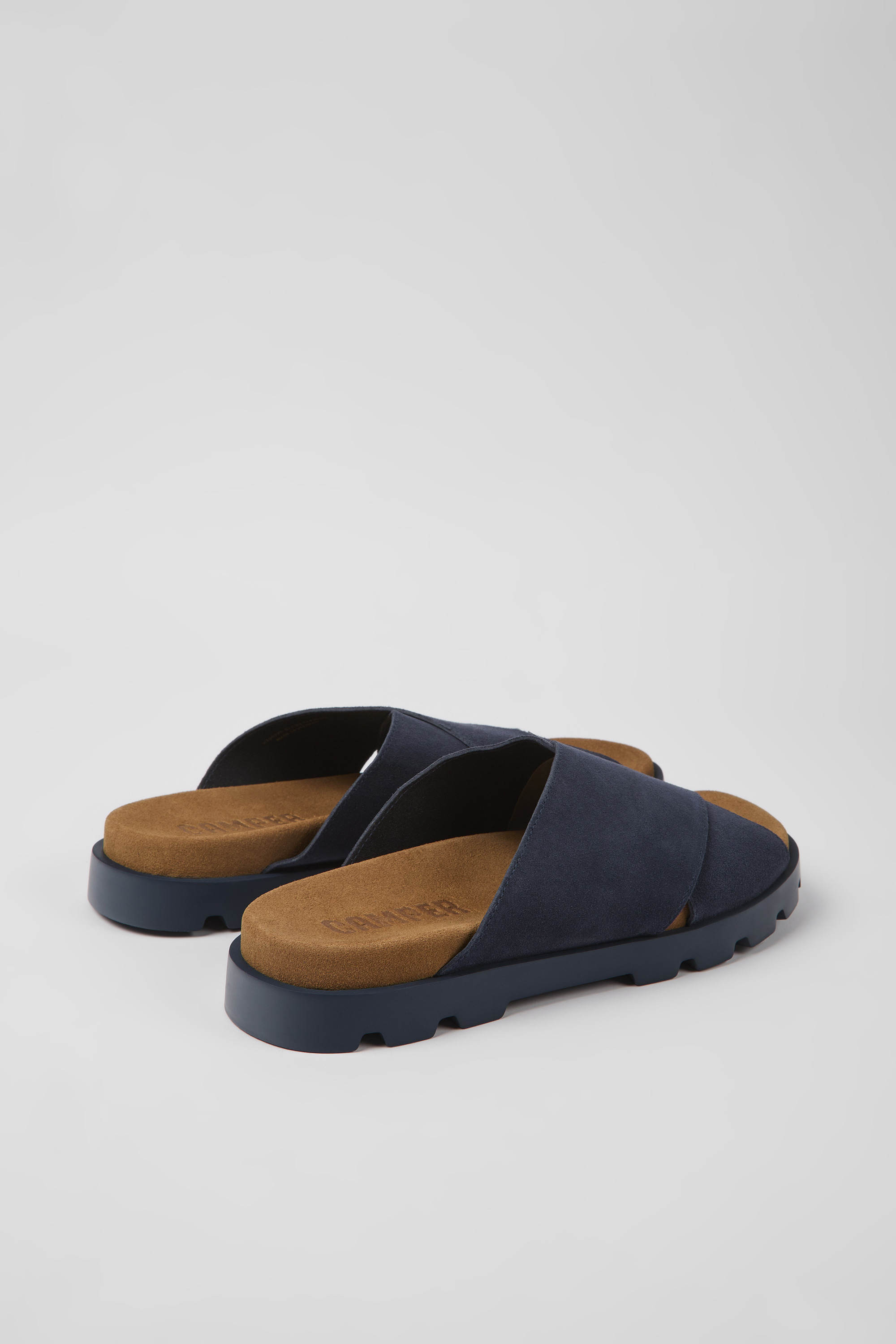 Brutus Sandal - Navy blue nubuck sandals for men