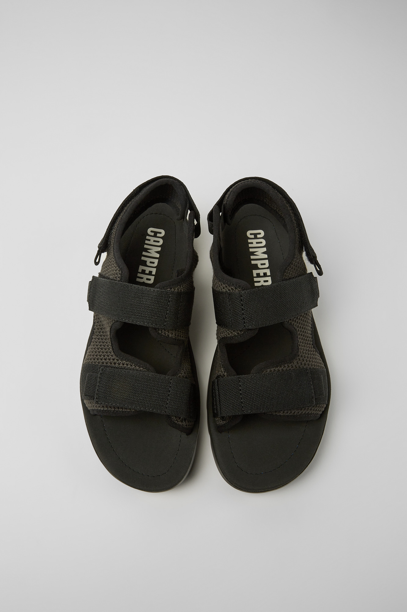 Oruga - Black and grey TENCEL Lyocell sandals for men