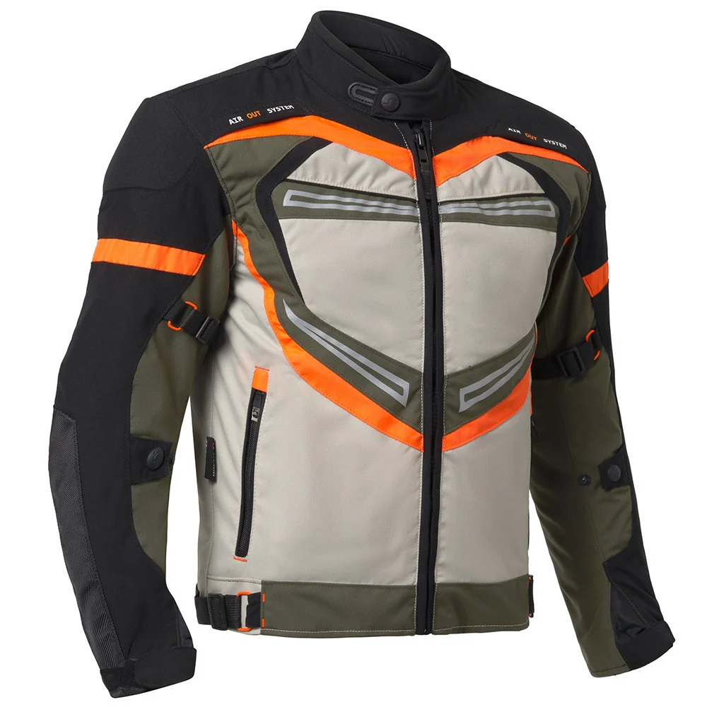 CHAQUETA OUT DELTA - BEIGE / NARANJA