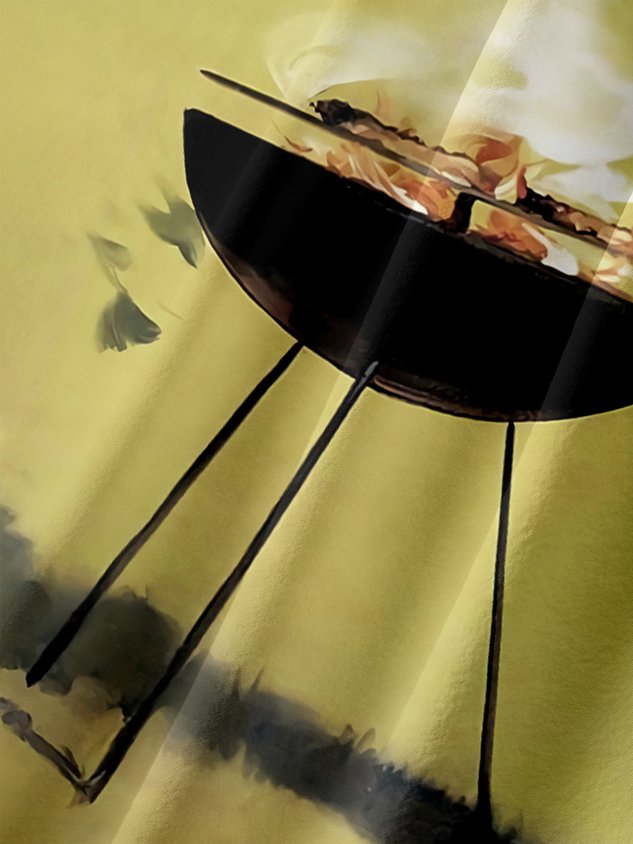 Retro Beauty Chest Pocket Short Sleeve Hawaiian Shirt