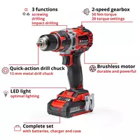 Cordless Impact Drill TP-CD 18/50 Li-i BL (2x2,0Ah)