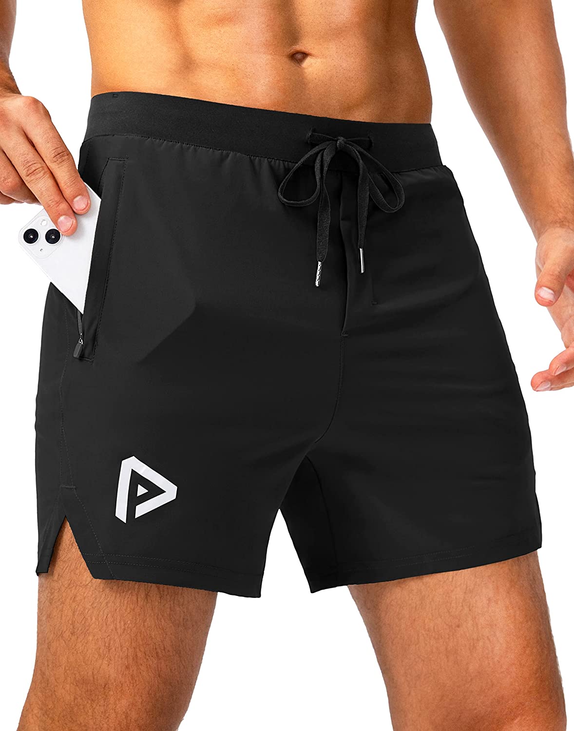 Men's Workout Running Shorts 5 Inch Lightweight Quick Dry Soccer Gym Athletic Shorts for Men with 3 Pockets