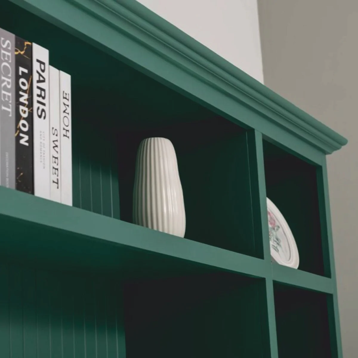 Casa Padrino armario de libros de estilo campestre verde 254 cm - Muebles de estilo campestre