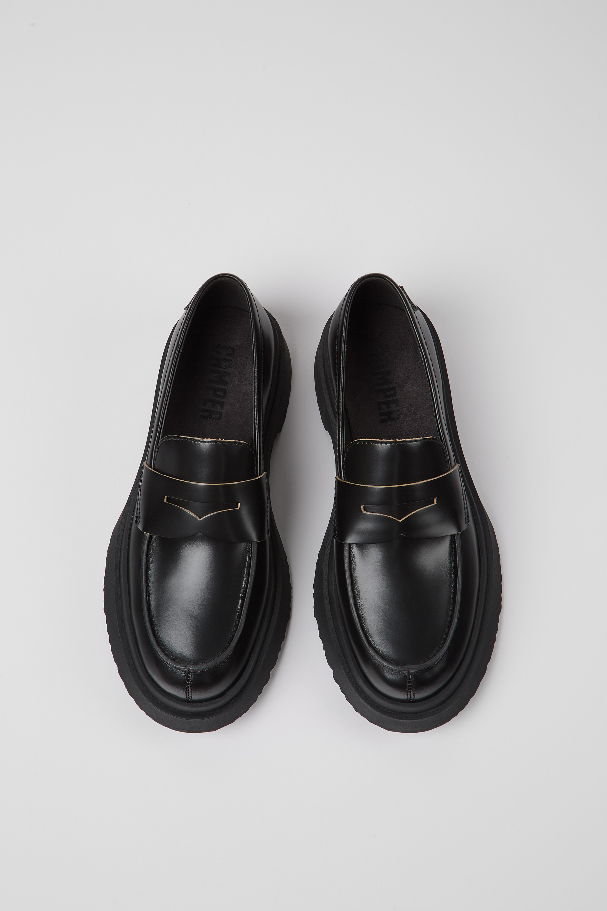 Walden - Black leather loafers for women