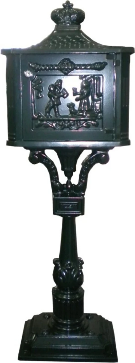 Casa Padrino buzón de pie Art Nouveau verde - Buzón de aluminio - Buzón de lujo