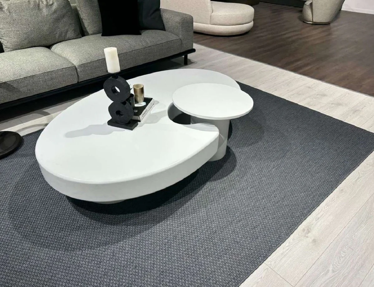 Casa Padrino sof¨¢ 4 plazas de lujo gris / negro 320 x 100 x A. 74 cm - Sof¨¢ de sal¨®n - Sof¨¢ de hotel - Muebles de sal¨®n - Muebles de hotel - Muebles de lujo - Interiores de lujo