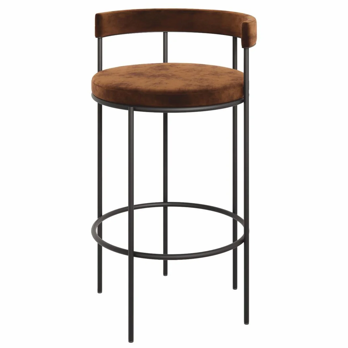Casa Padrino silla de bar de lujo de metal marr¨®n oscuro / negro A. 93 cm - Muebles de bar