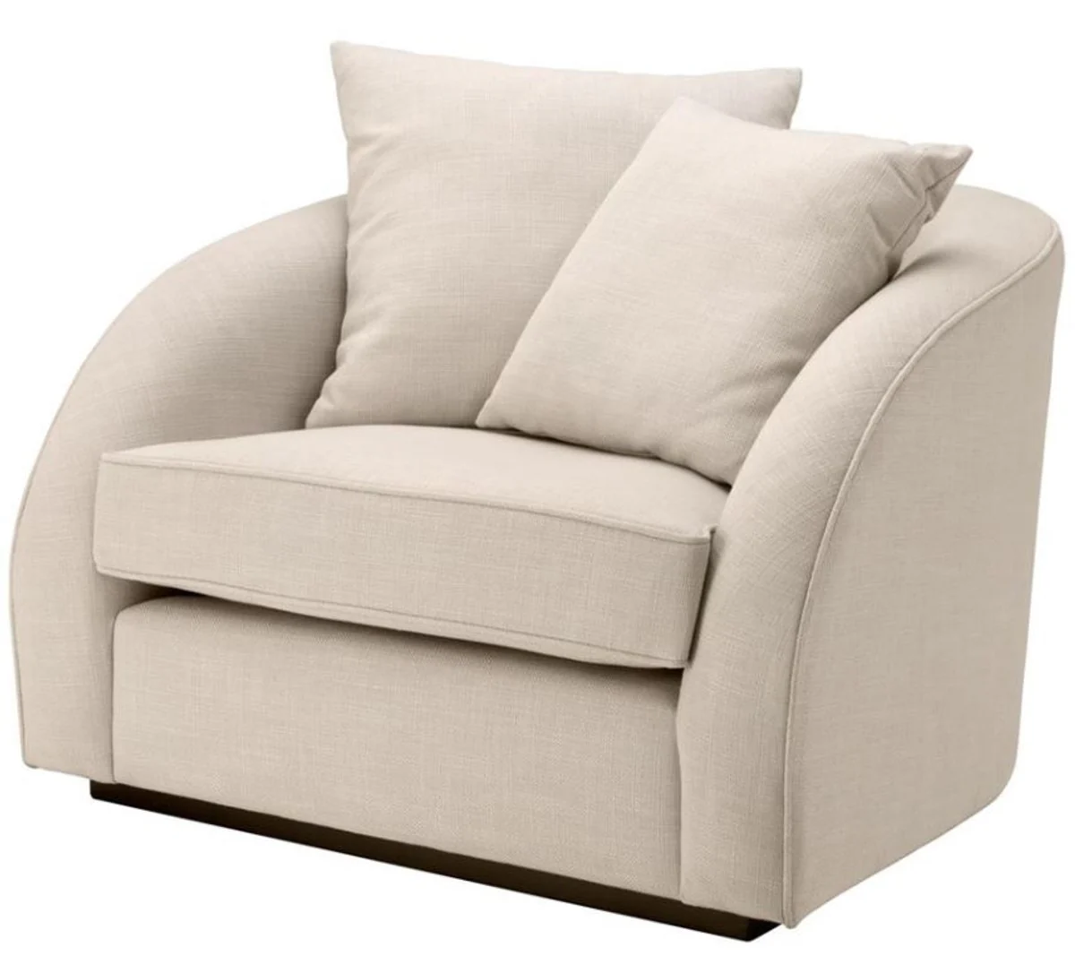 Casa Padrino hotel de lujo silla de salón en color natural 101 x 91 x H. 72 cm - muebles de sala