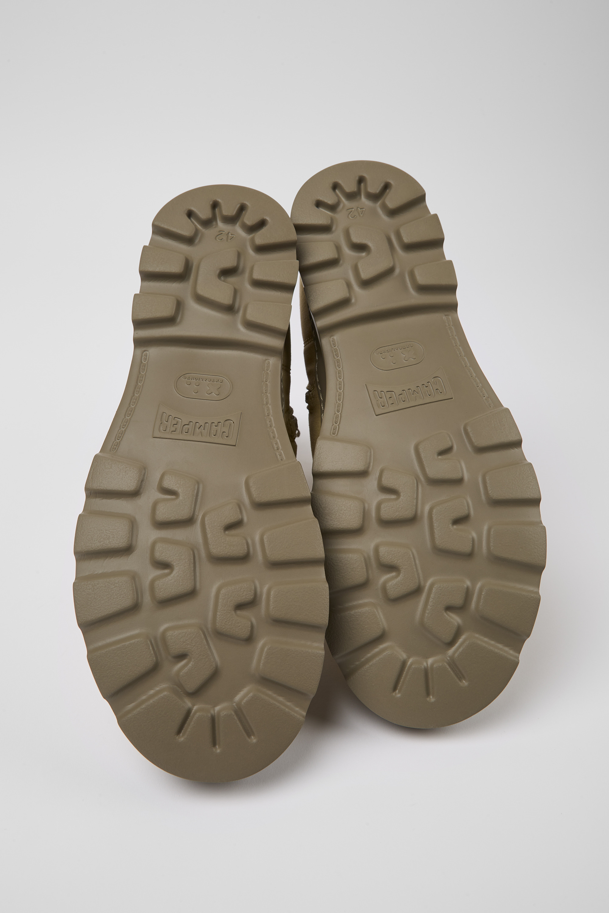 Brutus - Beige textile and nubuck ankle boots for women