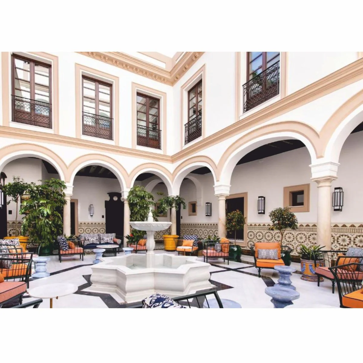 Casa Padrino maceta barroco de lujo de cer¨¢mica beige / azul / blanco ? 53 x A. 54 cm