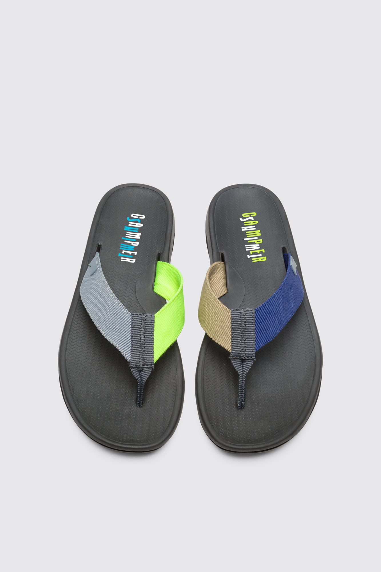 Twins - Men's multi-colored textile sandal