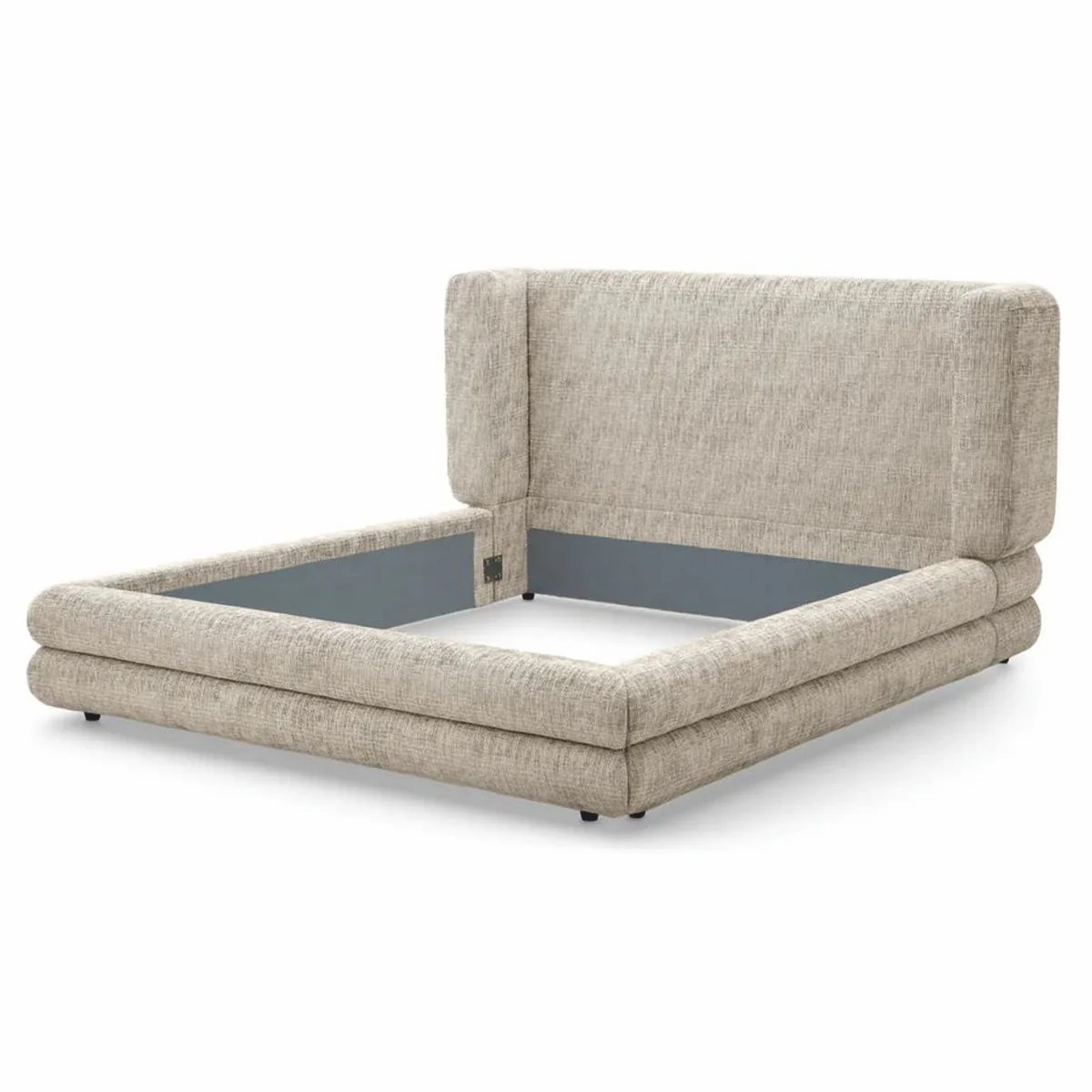 Casa Padrino cama doble de lujo beige / negro - Muebles para hoteles y dormitorios