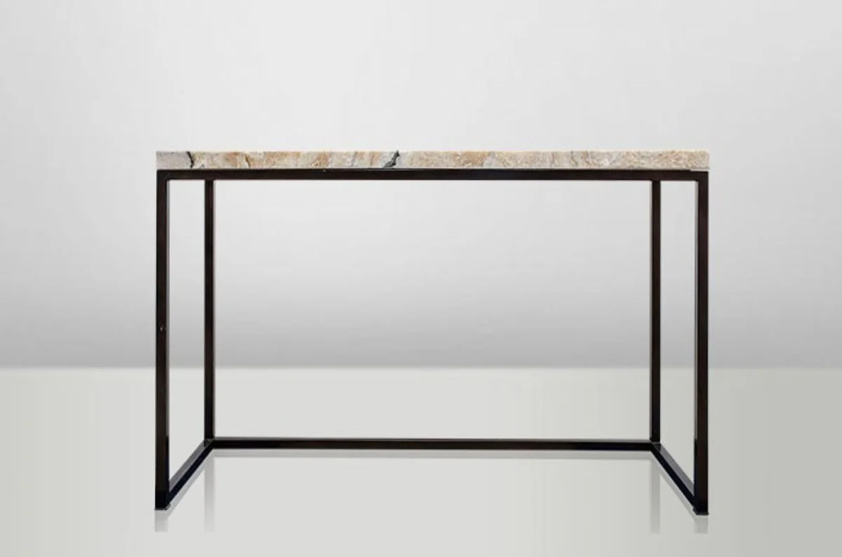 Casa Padrino Art Deco Side Table Onyx / metal 120 x 40 cm Art Nouveau table - Furniture consoles