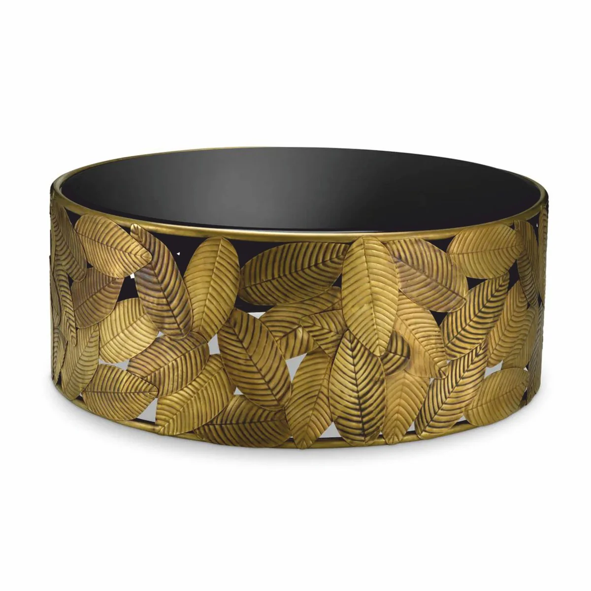 Casa Padrino mesa de centro de lujo lat¨®n vintage / negro ? 101 cm - Muebles de sala de estar