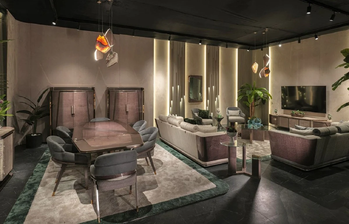 Casa Padrino armario bar de lujo gris / oro 120 x 45,5 x A. 165,5 cm - Armario del vino de madera maciza con 2 puertas - Muebles de bar - Muebles de hotel - Muebles de lujo