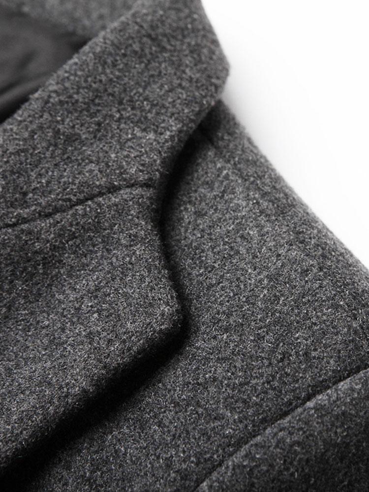 Lapel Woolen Overcoat