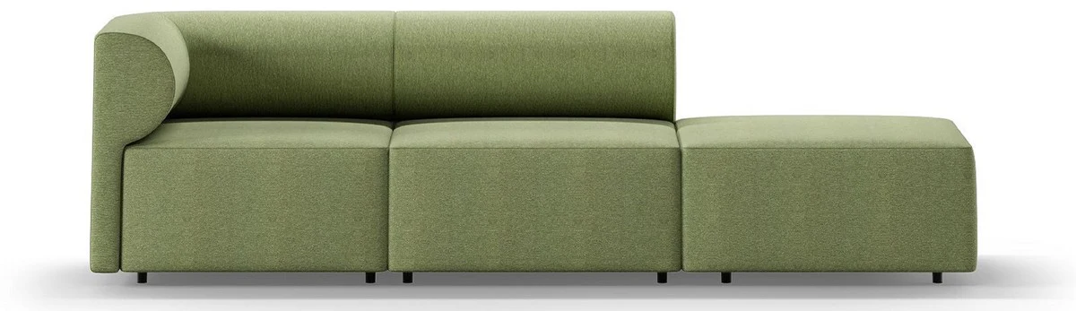 Casa Padrino Sof¨¢ de Lujo Lado Izquierdo Verde 270 cm - Sof¨¢ de Sal¨®n Modular - Muebles de Sal¨®n de Lujo