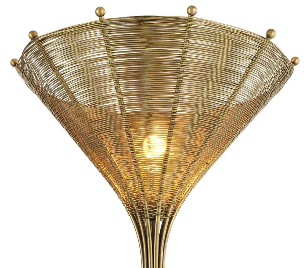 Casa Padrino lámpara de mesa de lujo latón vintage Ø 41 x H. 83,5 cm - Lámpara de Sala