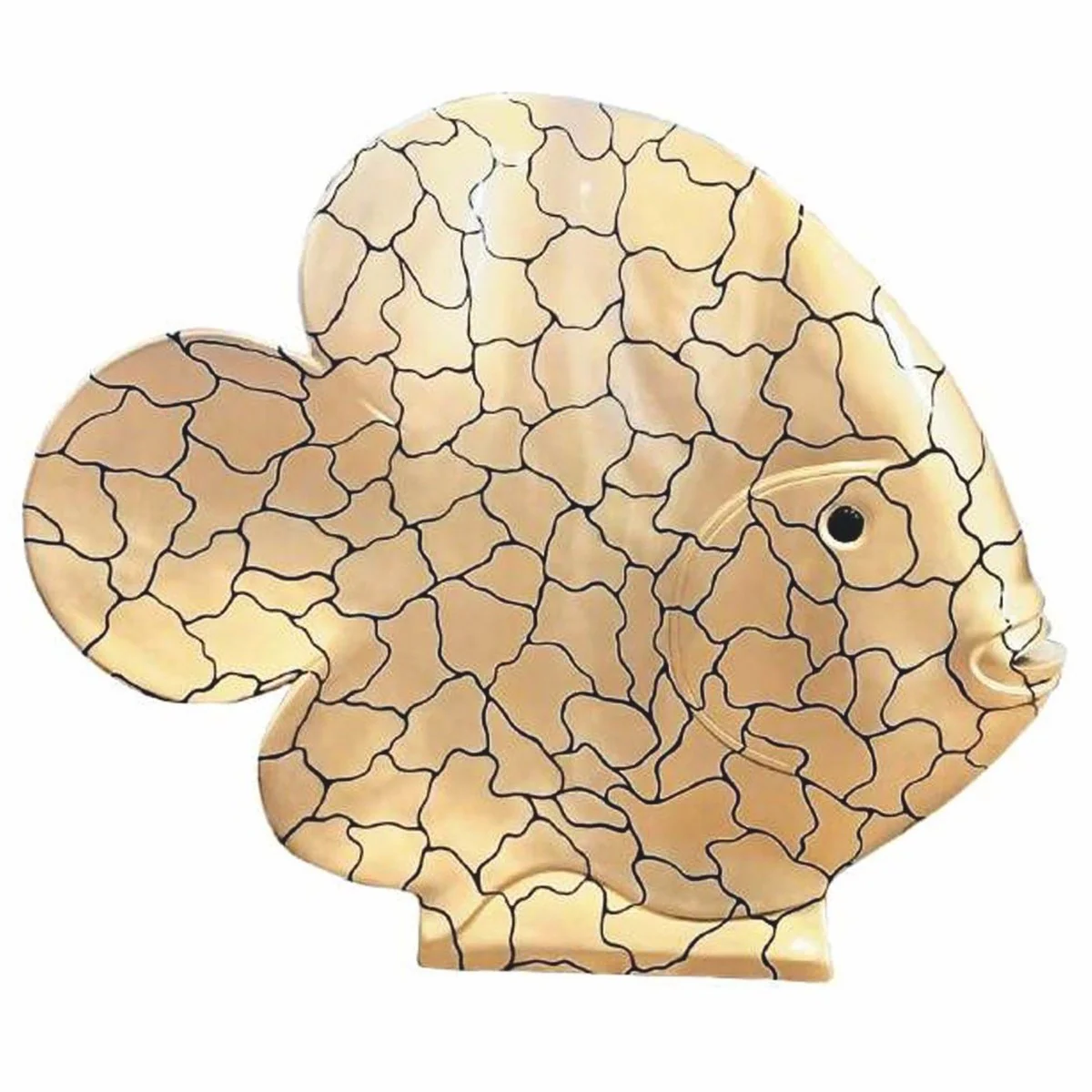 Casa Padrino escultura decorativa XXL pez oro / negro A. 110 cm - Figura decorativa