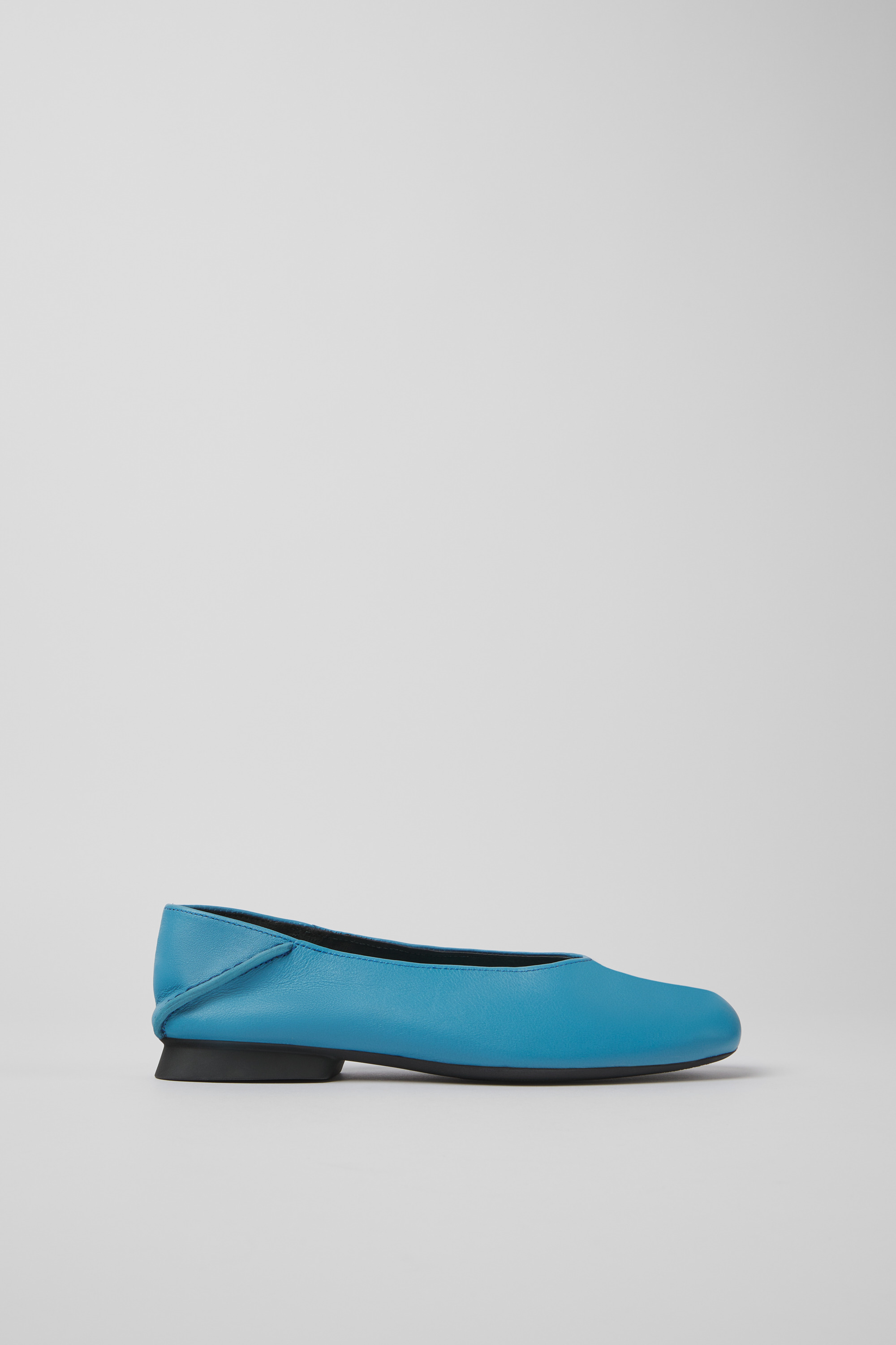 Casi Myra - Blue leather ballerinas for women