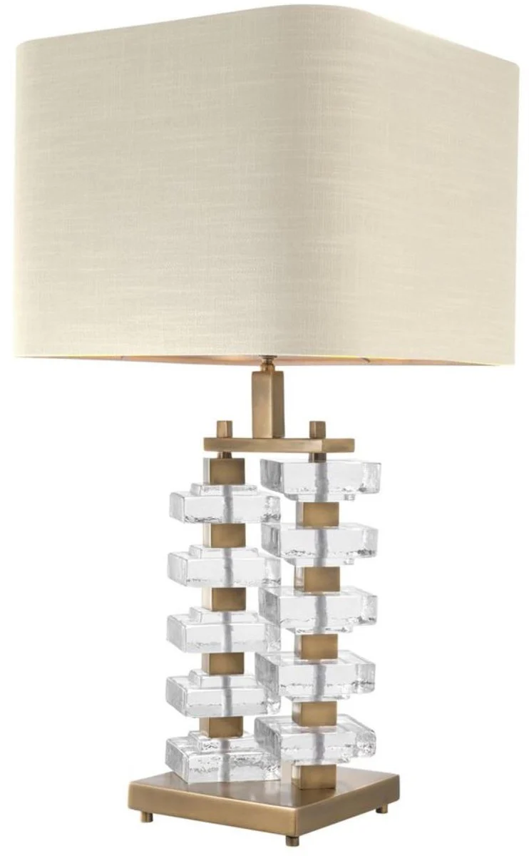 Casa Padrino lámpara de mesa con pantalla natural 27 x 40 x H. 77 cm - Muebles de Hotel y Restaurante de Lujo