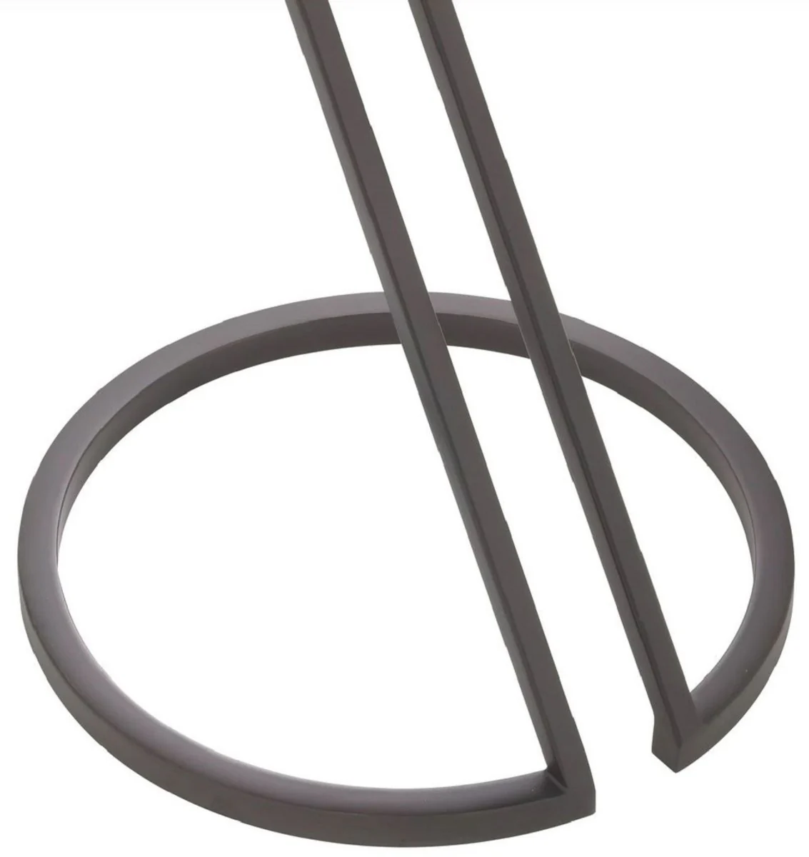 Casa Padrino mesa auxiliar de lujo bronce de ca?¨®n / gris ? 36 x A. 60 cm - Mesa de acero inoxidable con tapa de vidrio - Muebles de sal¨®n - Muebles de lujo - Interior de lujo