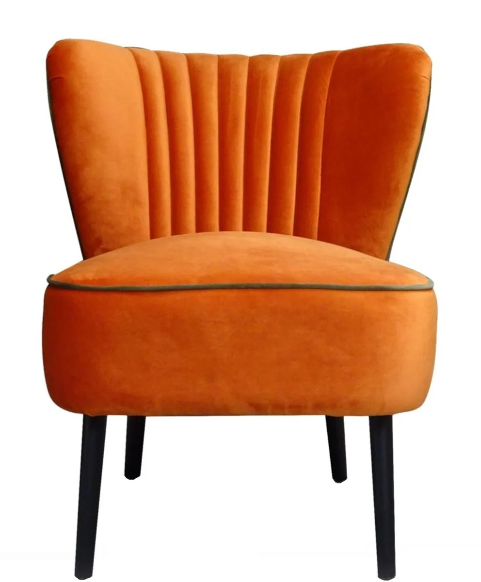 Casa Padrino sillón de salón de lujo naranja 61 x 70 x H. 73 cm - Muebles de Diseño