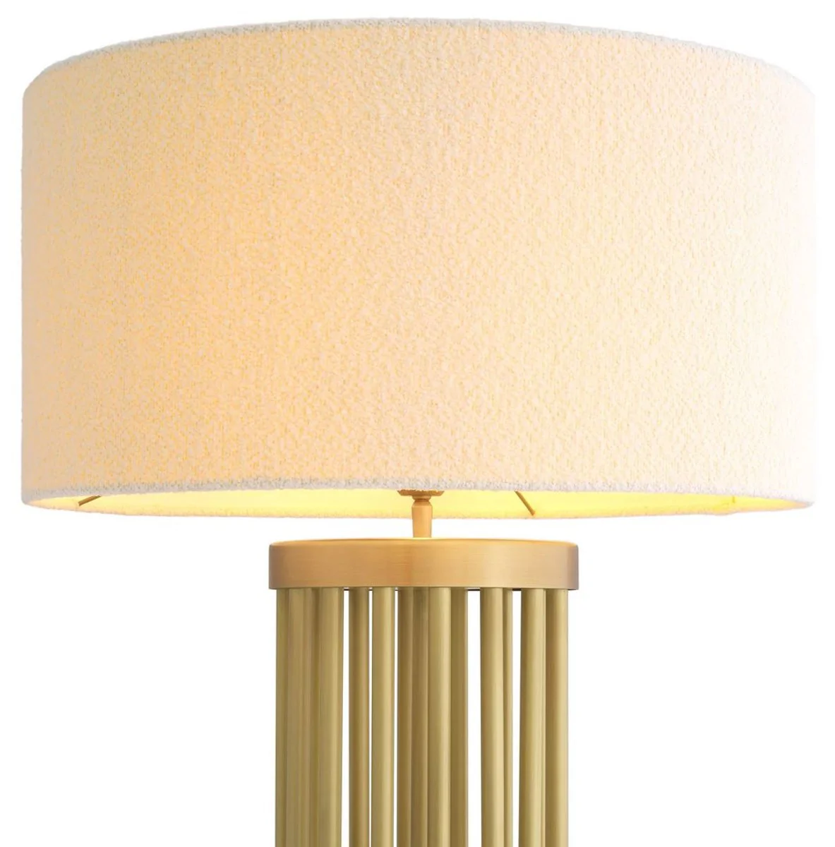 Casa Padrino lámpara de pie de metal de lujo con base de mármol latón antiguo / negro / blanco Ø 55 x A. 188 cm - Calidad de Lujo