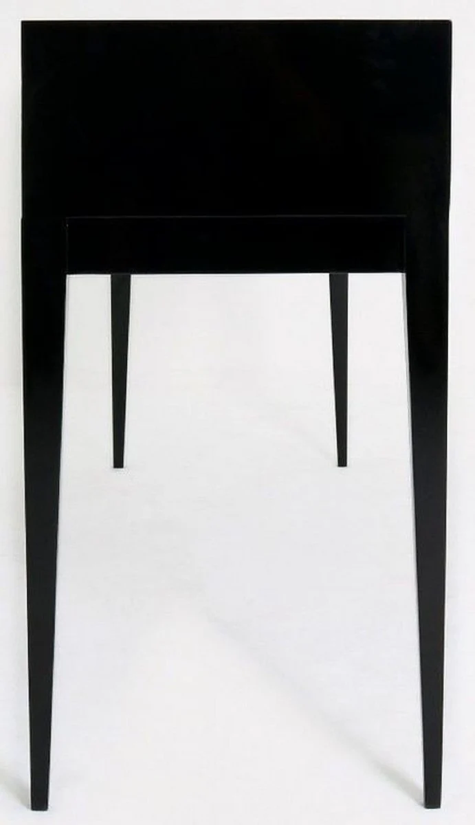 Casa Padrino consola Art Deco de lujo negro / verde / oro 180 x 49 x A. 92 cm - Consola de madera maciza con 3 cajones en ¨®ptica 3D - Mobiliario Art Deco