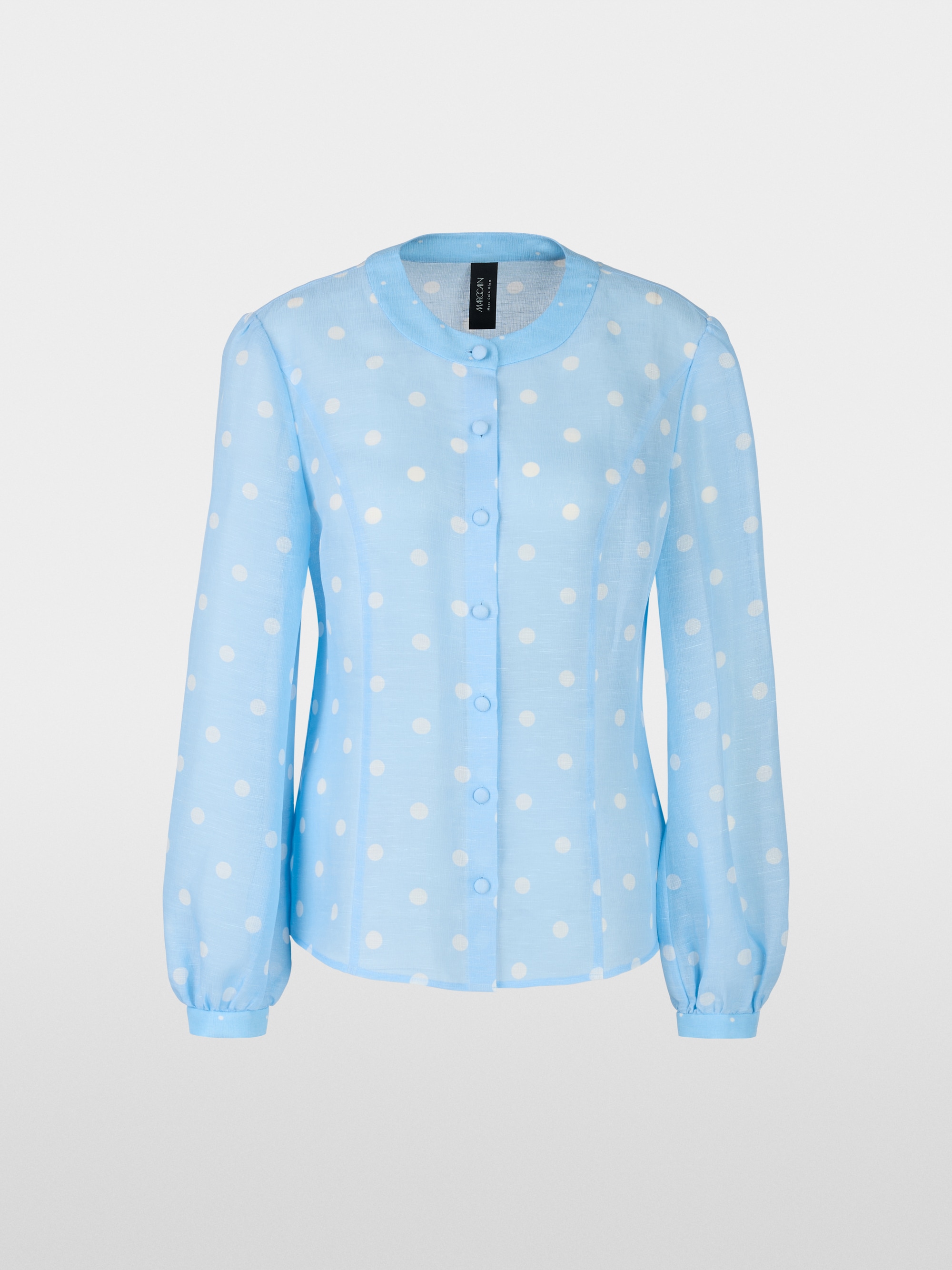 Marc-Cain Silk and linen polka dot blouse