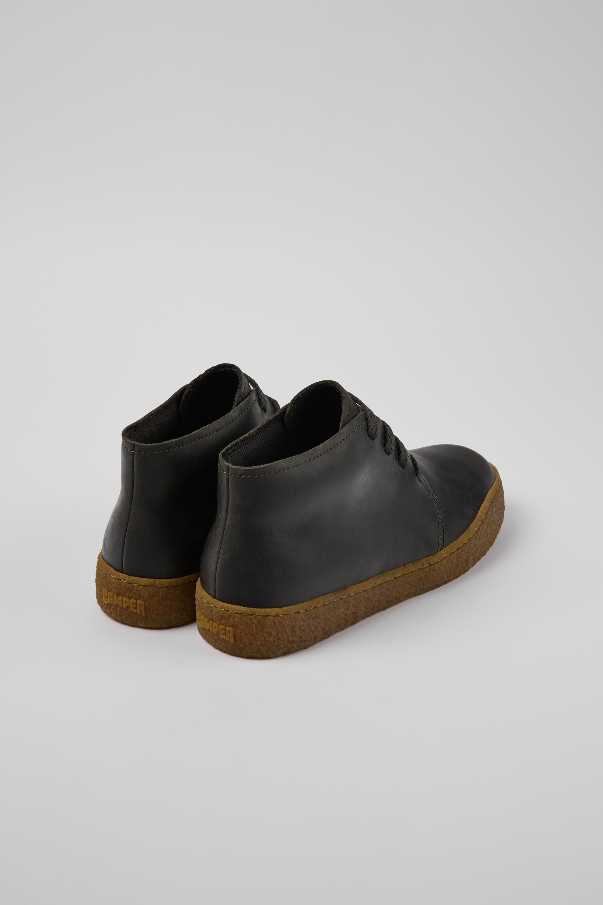 Peu Terreno - Gray leather shoes for men